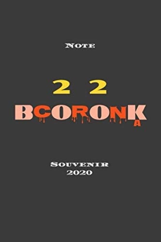 Notebook 2020 Corona Souvenir 2020