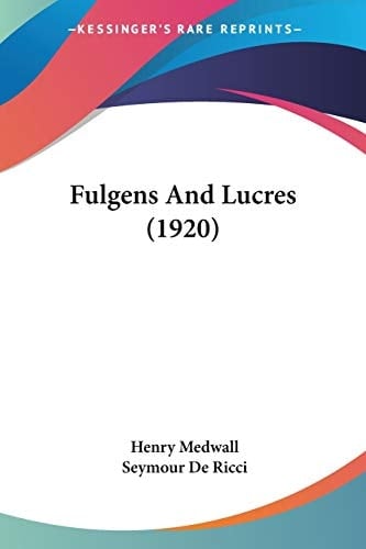 Fulgens And Lucres (1920)