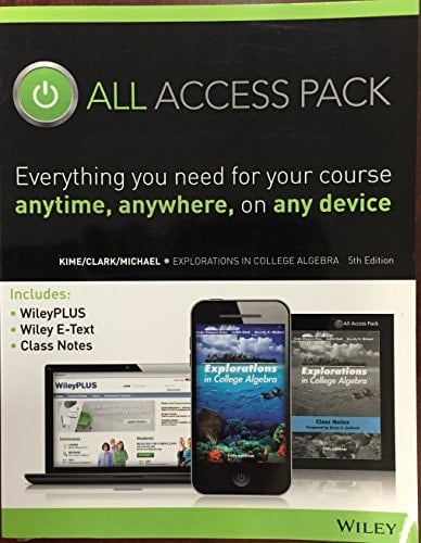 Explorations in College Algebra 5E Technology Update All Access Pack