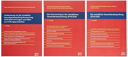 Paket Vorbereitung auf die mündliche Steuerberaterprüfung 2019/2020