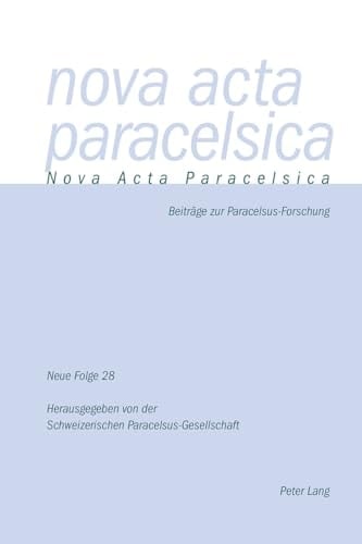 Nova Acta Paracelsica 28/2018 Beitraege Zur Paracelsus-Forschung