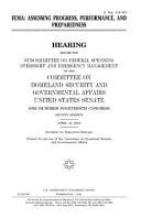 FEMA : assessing Progress, Performance, and Preparedness