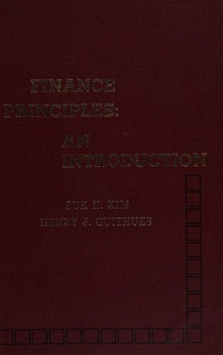 Finance Principles An Introduction