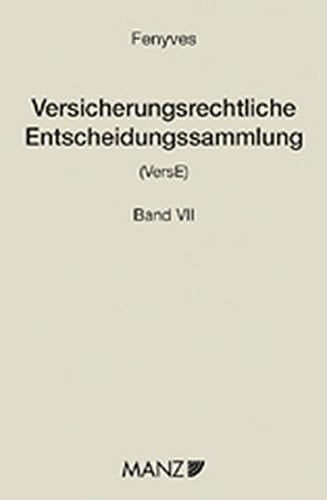 Versicherungsrechtliche Entscheidungssammlung Entscheidungen der Jahre 2000 - 2001. - Nr. 1873 - 1951