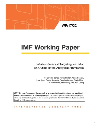 Inflation-Forecast Targeting for India An Outline of the Analytical Framework