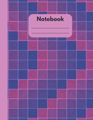 Notebook Notebook Concentric Blueto Purple Sacred Geometry