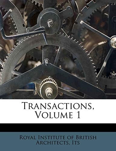 Transactions, Volume 1