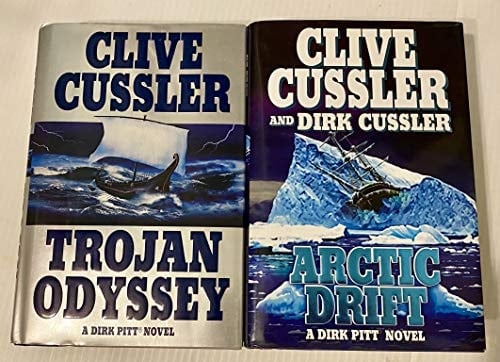 2 Clive Cussler Books! xx 1) Trojan Odyssey 2) Arctic Drift