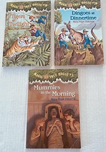 3 Magic Tree House Books! 1) Tigers at Twilight 2) Dingoes at Dinnertime 3) Mummies in the Morning