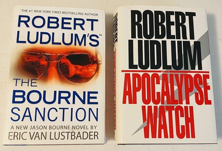 2 Robert Ludlum Books! 1) The Bourne Sanction 2) Apocalypse Watch