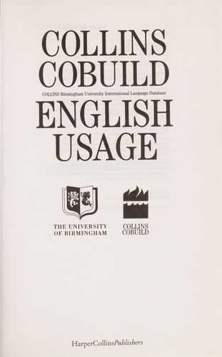 English Usage (COBUILD)