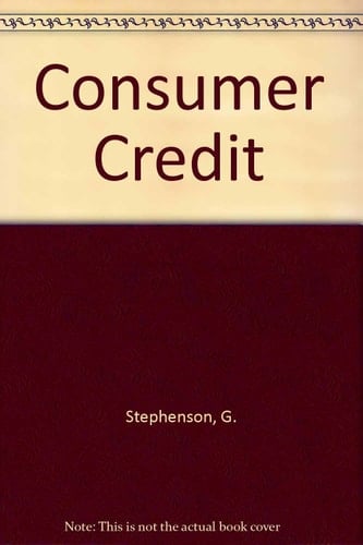 Consumer credit