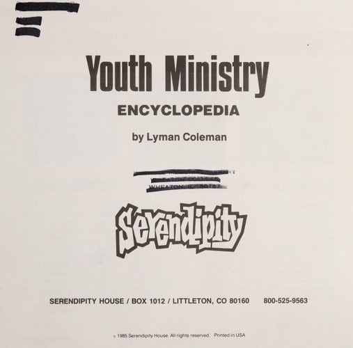 Youth Ministry Encyclopedia