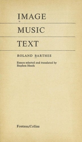 Image, music, text (Fontana communications series)