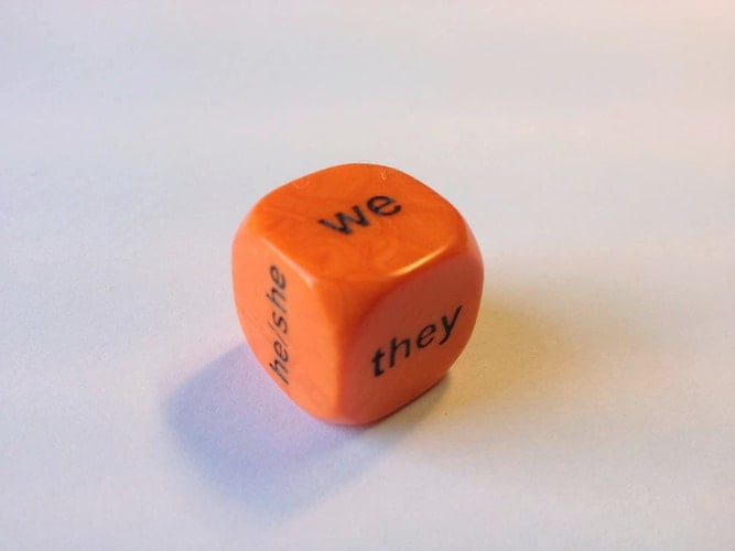Dice - Pronouns (Mini Flashcards Language Games)