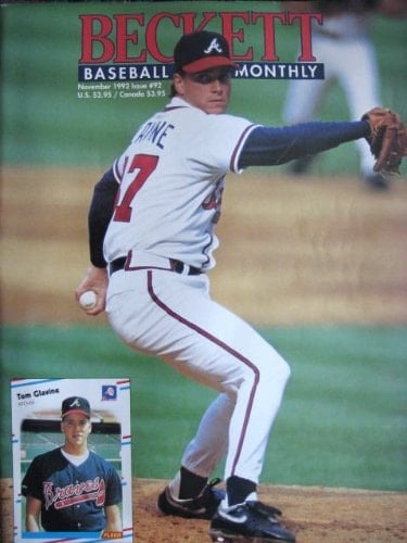BECKETT BASEBALL CARD MONTHLY : NOVEMBER, 1992 - TOM GLAVINE