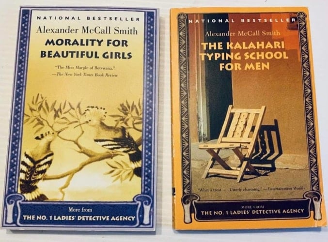 2 Books! 1) Morality for Beautiful Girls 2) The Kalahari Typing School for Men