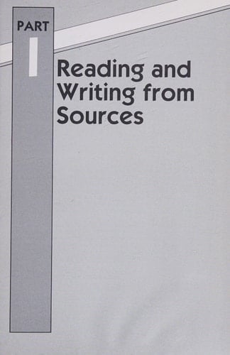 The Writer's Sourcebook: Strategies for Reading and Writing in the Disciplines