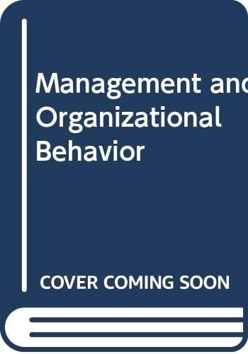 Management and Organizational Behavior