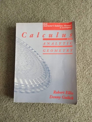 Instructor's solutions manual to accompany Holt calculus with analytic geometry