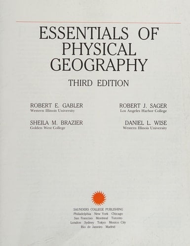Essentials of physical geography (Saunders golden sunburst series)