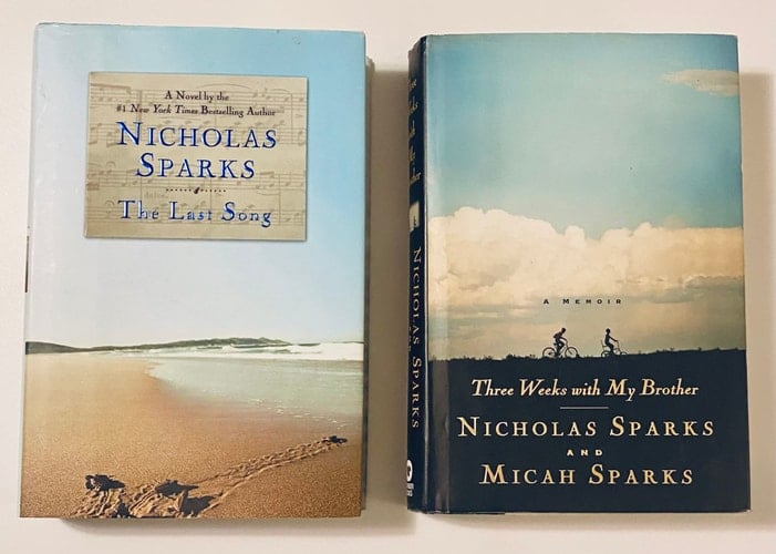 2 Nicholas Sparks Books! 1) The Last Song 2) Three Weeks With My Brother