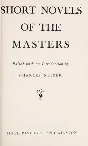 Short Novels of the Masters