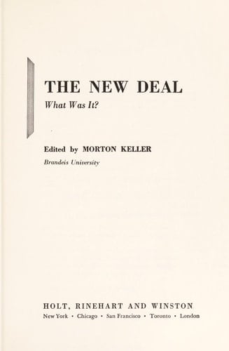 New Deal (American Problem Studies)