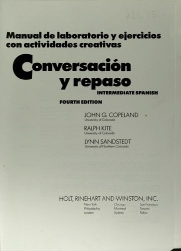 Conversacion y Repaso (Intermediate Spanish)