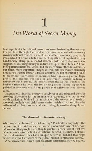 Secret Money: The Shadowy World of Tax Evasion, Capital Flight and Fraud