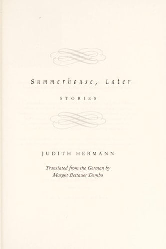 Summerhouse, Later: Stories