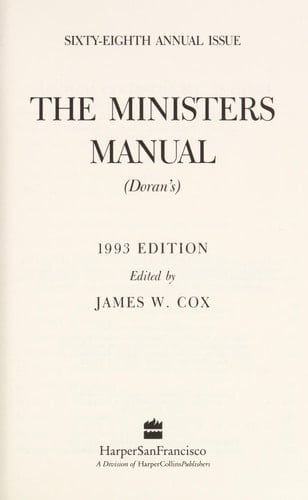 The Minister's Manual for 1993