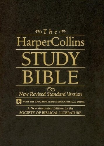 The HarperCollins Study Bible black leather New Revised Standard Version (with the Apocryphal/Deuterocanonical Books)