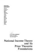National Income Theory and Its Price Theoretic Foundations (McGraw-Hill Mechanical Engineering)