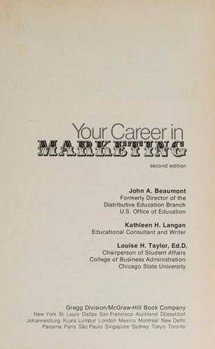 Your career in marketing