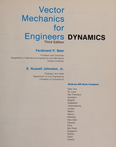 Vector Mechanics for Engineers