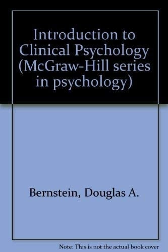 Introduction to Clinical Psychology (Barnett & Ziegler's College Algebra/Precalculus Series)