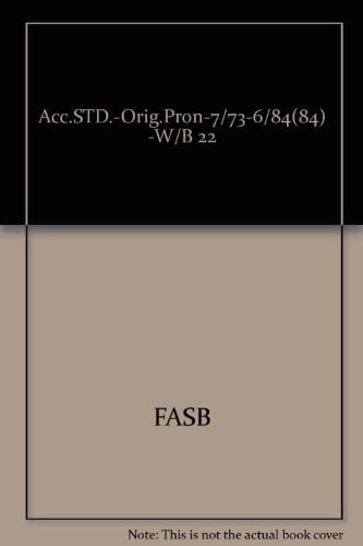 Accounting Standards Original Pronouncements, July 1973-June 1, 1984
