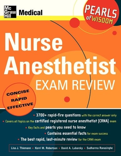 Nurse Anesthetist Exam Review: Pearls of Wisdom (Pearls of Wisdom)