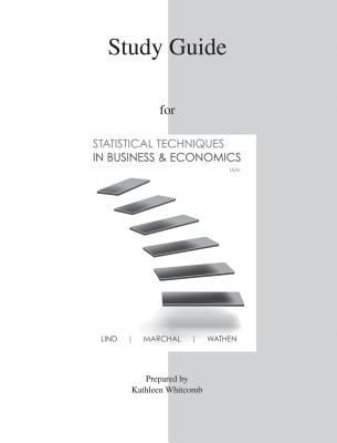 Study Guide For Statistical Techniques In Business Economics Fifteenth Edition