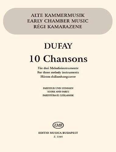 10 Chansons for three melodic instruments (recorders, violins, flutes, clarinets...) (Mixed Chamber Trio)