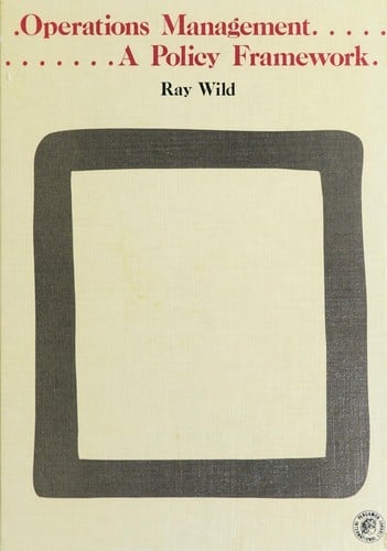 Operations Management: A Policy Framework (Pergamon international library of science, technology, engineering and social studies)