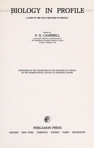 Biology in Profile: An Introduction to the Many Branches of Biology