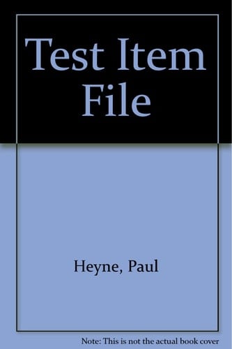 Test Item File [for] The Economic Way of Thinking, Tenth Edition [by] Paul Heyne, Peter Boettke, David Prychitko