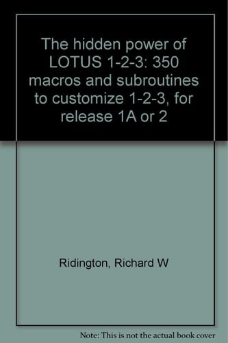 The Hidden Power of LOTUS 1-2-3 350 Macros and Subroutines to Customize 1-2-3, for Release 1A Or 2