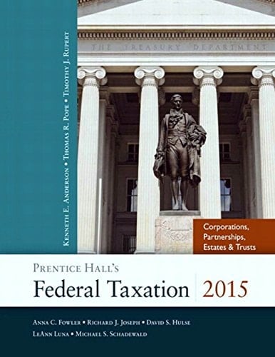 Prentice Hall's Federal Taxation 2015 Corporations, Partnerships, Estates and Trusts
