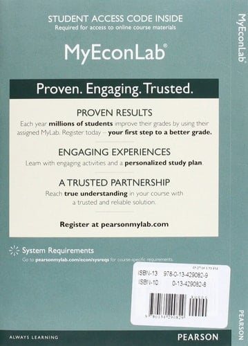 Economics Principles, Applications, and Tools -- Mylab Economics with Pearson EText