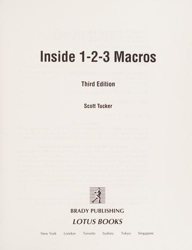 Inside 1-2-3 Macros