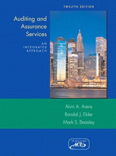 Auditing and Assurance Services An Intergrated Approach and ACL Software
