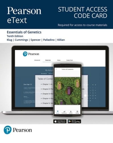 Pearson Etext Essentials of Genetics Access Card